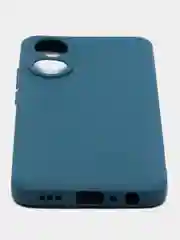 Темно-синий чехол Oppo A78 / Оппо А78, силиконовый, матовый