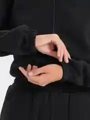 Черный комбинезон женский, теплый, на флисе