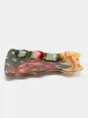Бордовый блюдо сервировочное, салатник новогодний "Ёлочка с бантом", 21 х 16 х 2 см