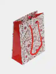 Коралловый подарочный новогодний пакет, 12 x 15 х 5,5 см
