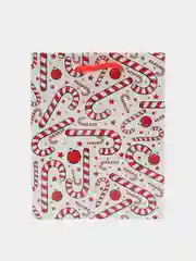 Коралловый подарочный новогодний пакет, 12 x 15 х 5,5 см