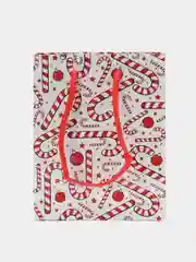 Коралловый подарочный новогодний пакет, 12 x 15 х 5,5 см