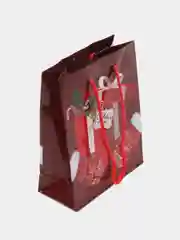 Бордовый подарочный новогодний пакет, 12 x 15 х 5,5 см