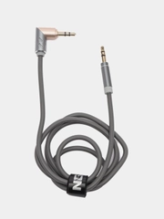 Кабель 3,5 мм mini Jack-mini Jack, 1 м, оплетка TPE, поворотный штекер, пластик