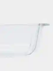 Форма для запекания, 1,1-2,6 л, Borcam, стеклянная жаропрочная, квадратная, рифленая