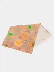 Оранжевый полотенце кухонное из рогожки "Новый год"