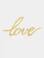 Золотой топпер для украшения торта "Love", мини