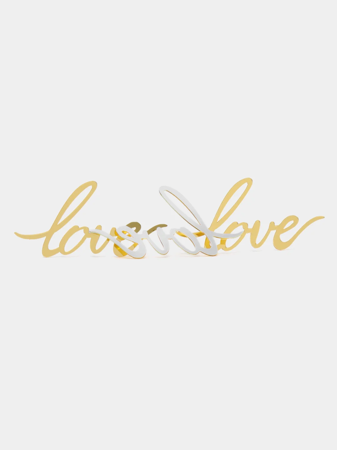 Золотистый хаки топпер для украшения торта "Love", мини