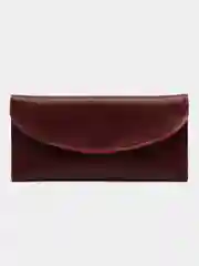 Бордовый кошелек женский из натуральной кожи, в подарочной коробке, тонкий, кожаный