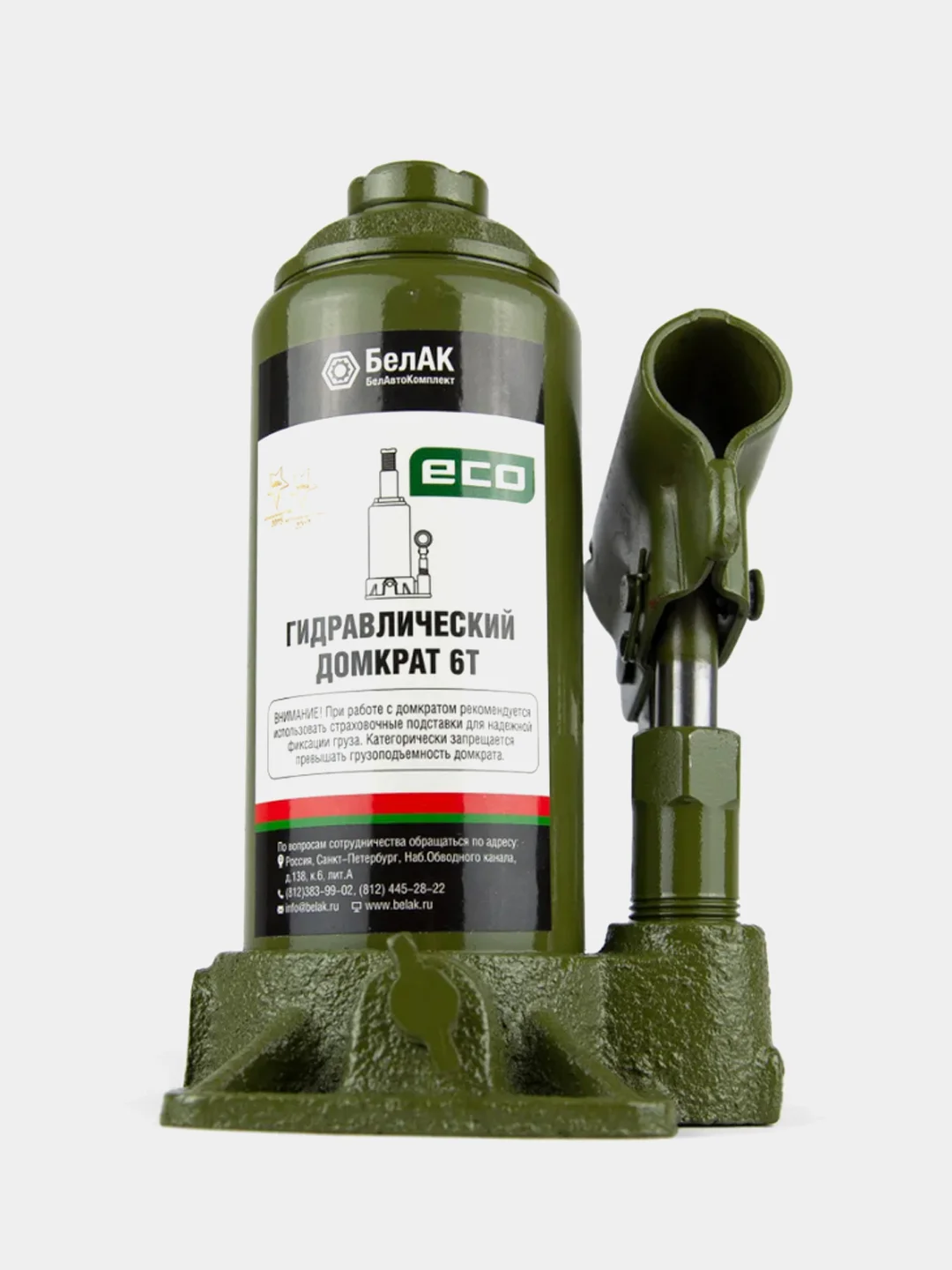 Домкрат автомобильный гидравлический бутылочный ECO "БелАК"