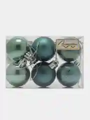 Морской новогодние шары 4 см, 6 шт, набор елочных игрушек с различным нанесением