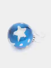 Серебряный набор ёлочных игрушек разной формы микс