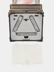 Золотой новогодний фонарь с подсветкой, со снегом