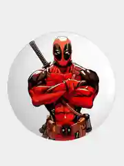 Карамельный значок, пин на одежду "Супергерои Marvel", 37 мм., круглый, металлический