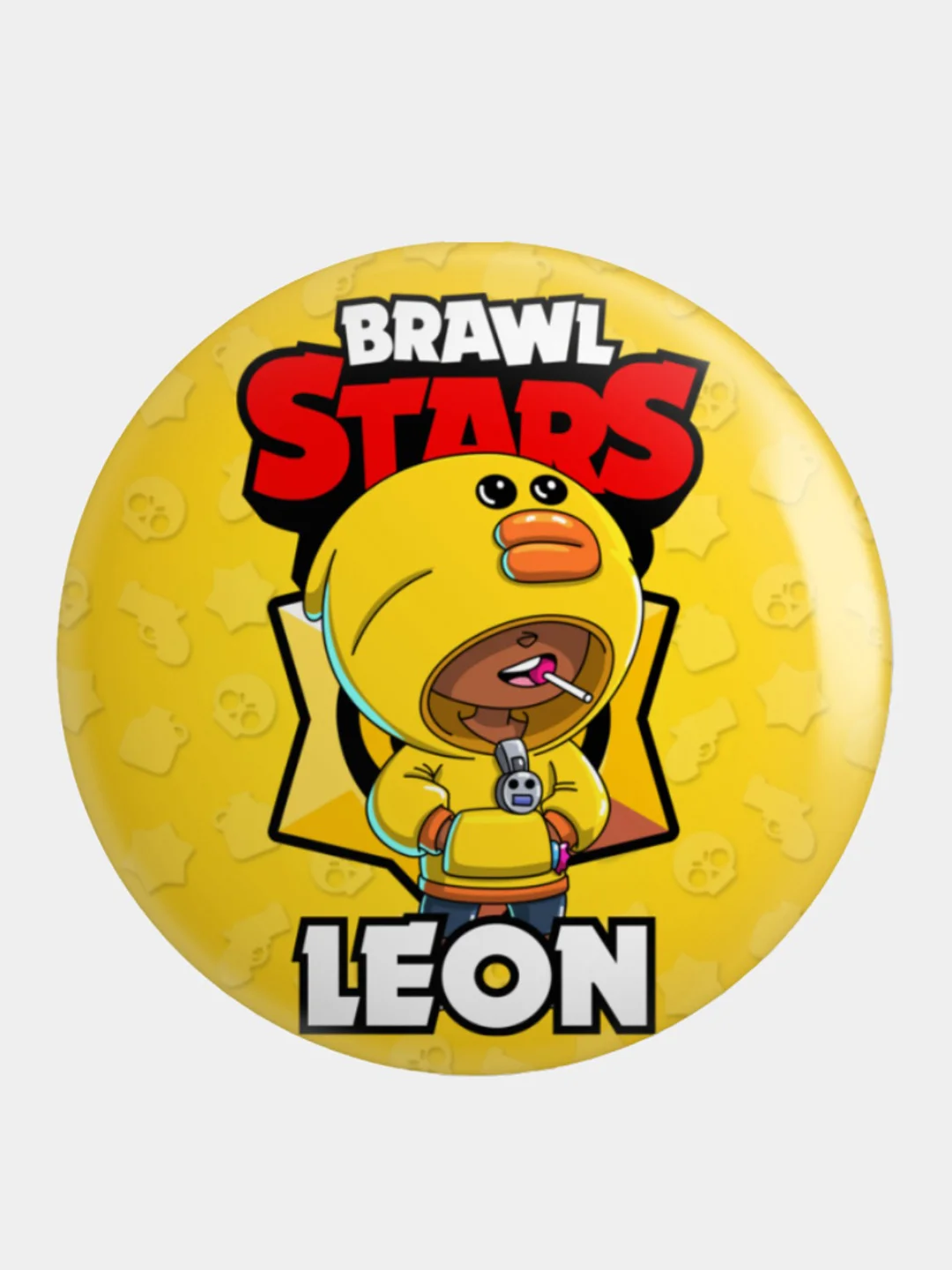 Бронзовый значок, пин на одежду "Brawl Stars", 37 мм., круглый, металлический