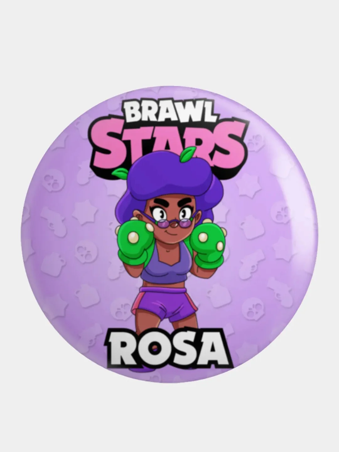Лазурный значок, пин на одежду "Brawl Stars", 37 мм., круглый, металлический