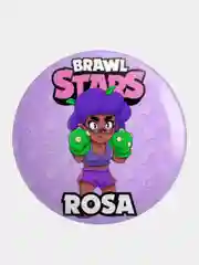 Лазурный значок, пин на одежду "Brawl Stars", 37 мм., круглый, металлический