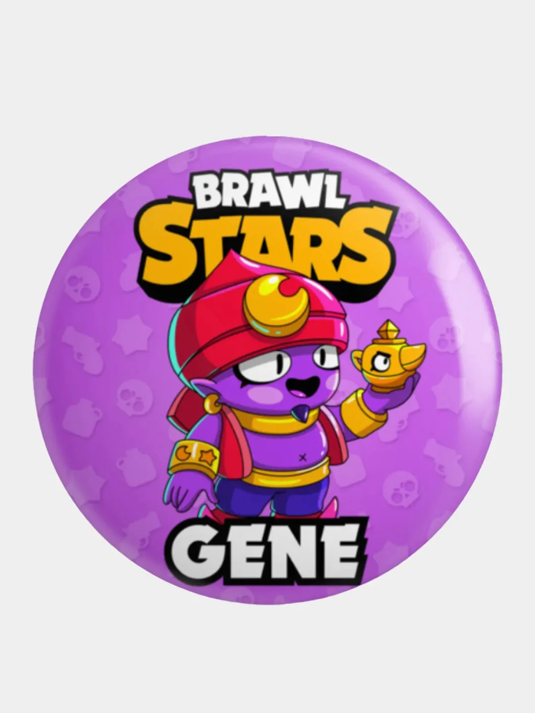 Лимонный значок, пин на одежду "Brawl Stars", 37 мм., круглый, металлический