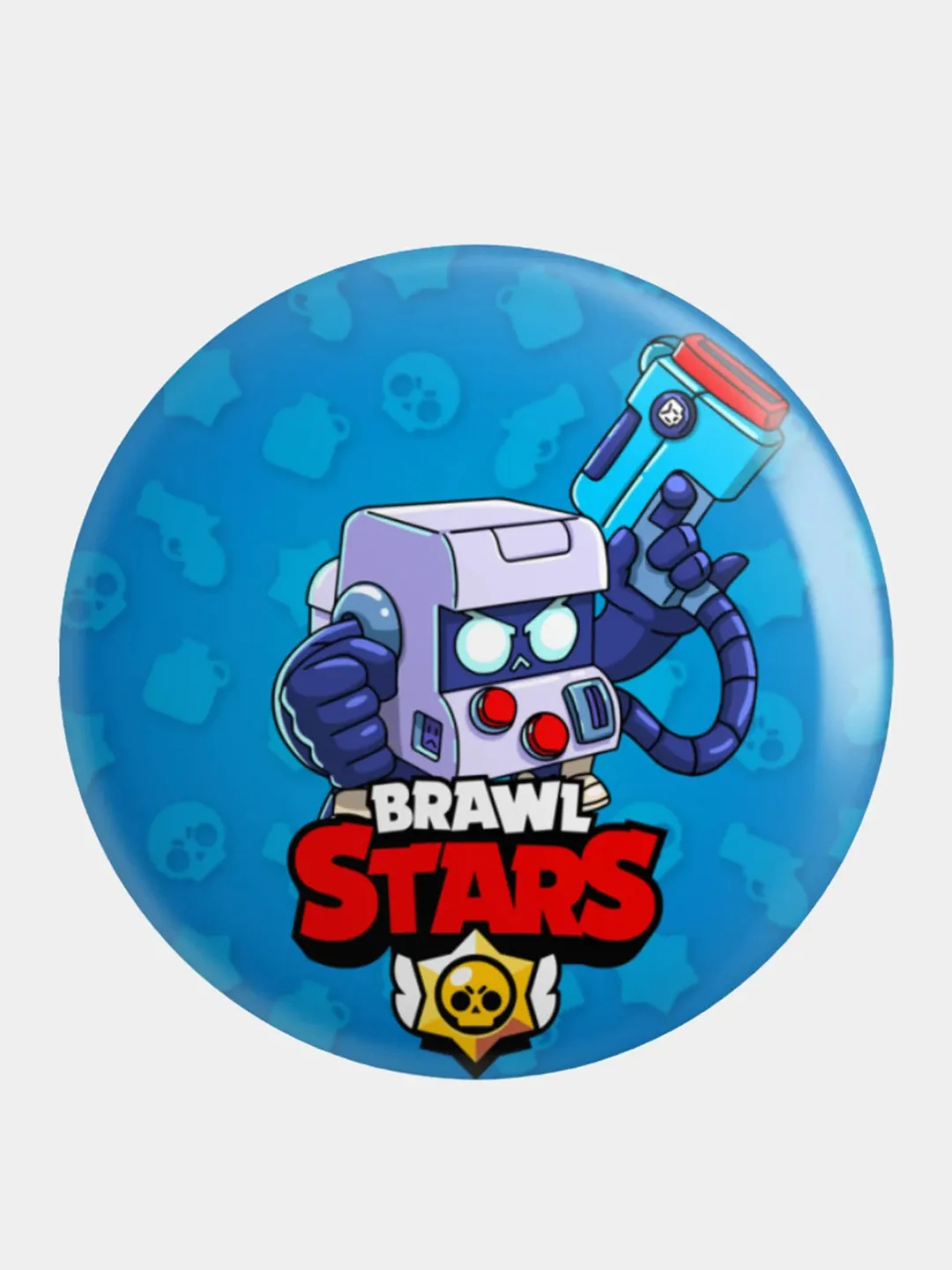Молочный значок, пин на одежду "Brawl Stars", 37 мм., круглый, металлический