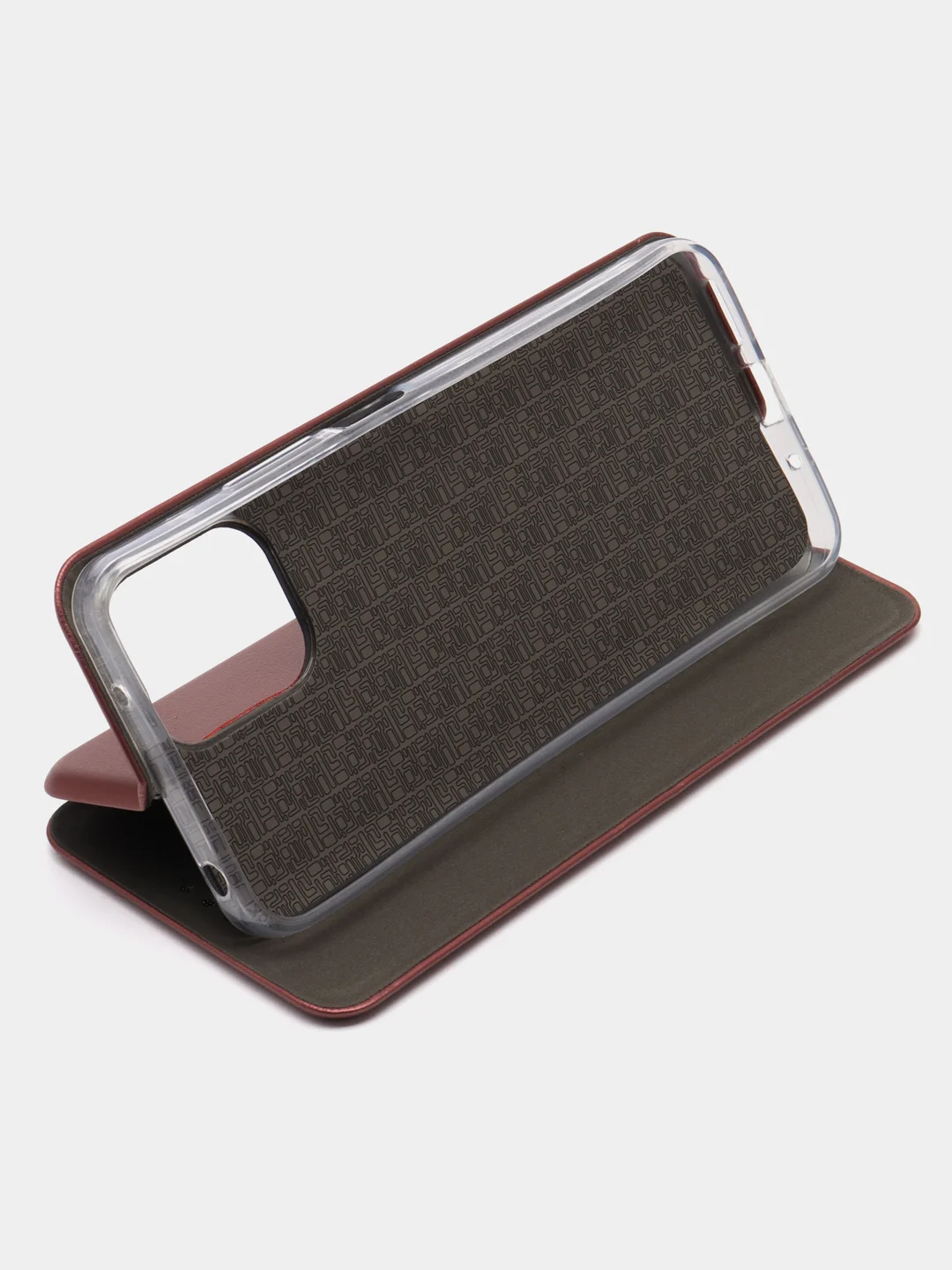 Бордовый чехол-книжка для Xiaomi Redmi 12