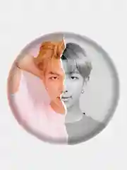 Багровый значки BTS K-pop, БТС