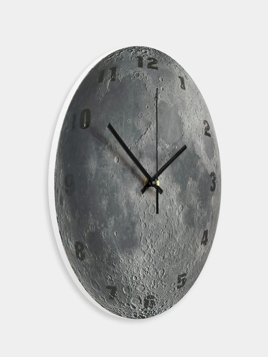 Часы настенные деревянные диаметром 31 см Moon (Луна) бесшумные интерьерные с фотопечатью