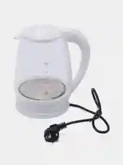 Белый чайник электрический Добрыня DO-1252W стеклянный, 1.8 л