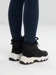 Черный женские кроссовки, зимние, утепленные