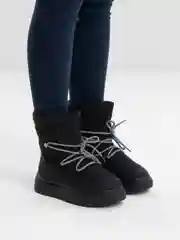 Черный ботинки зимние "Дутики", женские