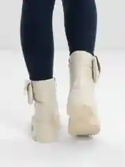 Бежевый ботинки женские зимние, с мехом