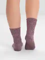 Багровый носки шерстяные, новогодние, зимние, женские