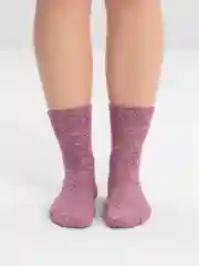 Фуксия носки шерстяные, новогодние, зимние, женские