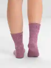 Фуксия носки шерстяные, новогодние, зимние, женские