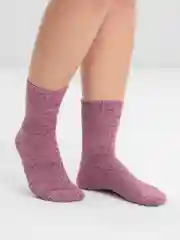 Фуксия носки шерстяные, новогодние, зимние, женские