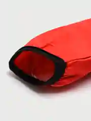 Красный дождевик для домашних животных, с прозрачным капюшоном