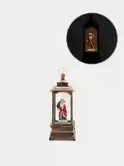 Новогодний фонарь с подсветкой, со снегом