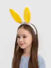 Желтый новогодние ушки. Ободок с ушками зайца. Новогодний ободок с подсветкой Зайчик