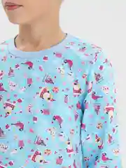 Лазурный пижама утепленная для мальчиков