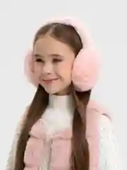 Розовый меховые наушники / Утепленные наушники