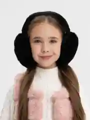 Черный меховые наушники / Утепленные наушники