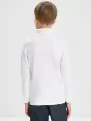 Белый детский однотонный свитер