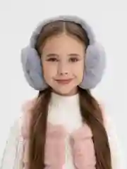 Серебряный меховые наушники / Утепленные наушники
