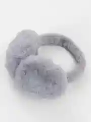 Серебряный меховые наушники / Утепленные наушники