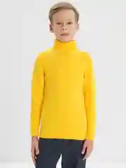 Желтый детский однотонный свитер