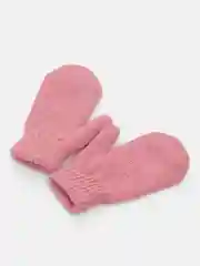Коралловый варежки детские, двойные, шерсть, 15 р, 7-8 лет