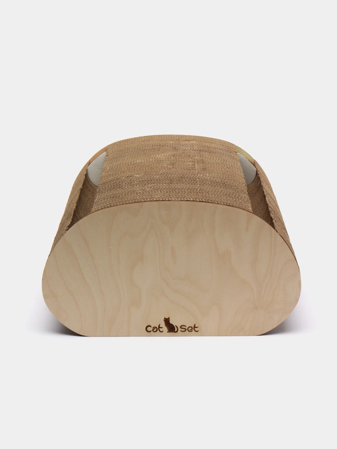 Cat Set "Когтеточка - лежанка Joy WOOD", 35*31.5*17.5 см, когтеточка для кошек из картона