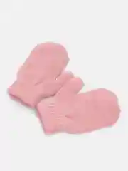 Коралловый меланж варежки детские, двойные, шерсть, 15 р, 7-8 лет