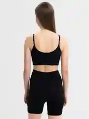 Черный комплект топ + велосипедки "Fashion"