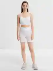 Белый комплект топ + велосипедки "Fashion"