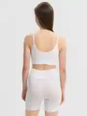 Белый комплект топ + велосипедки "Fashion"
